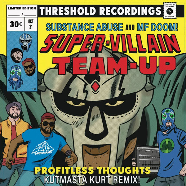 Substance Abuse - Profitless Thoughts feat. MF DOOM (7" - MF Splatter Vinyl - Fat Beats Exclusive) Threshold Records