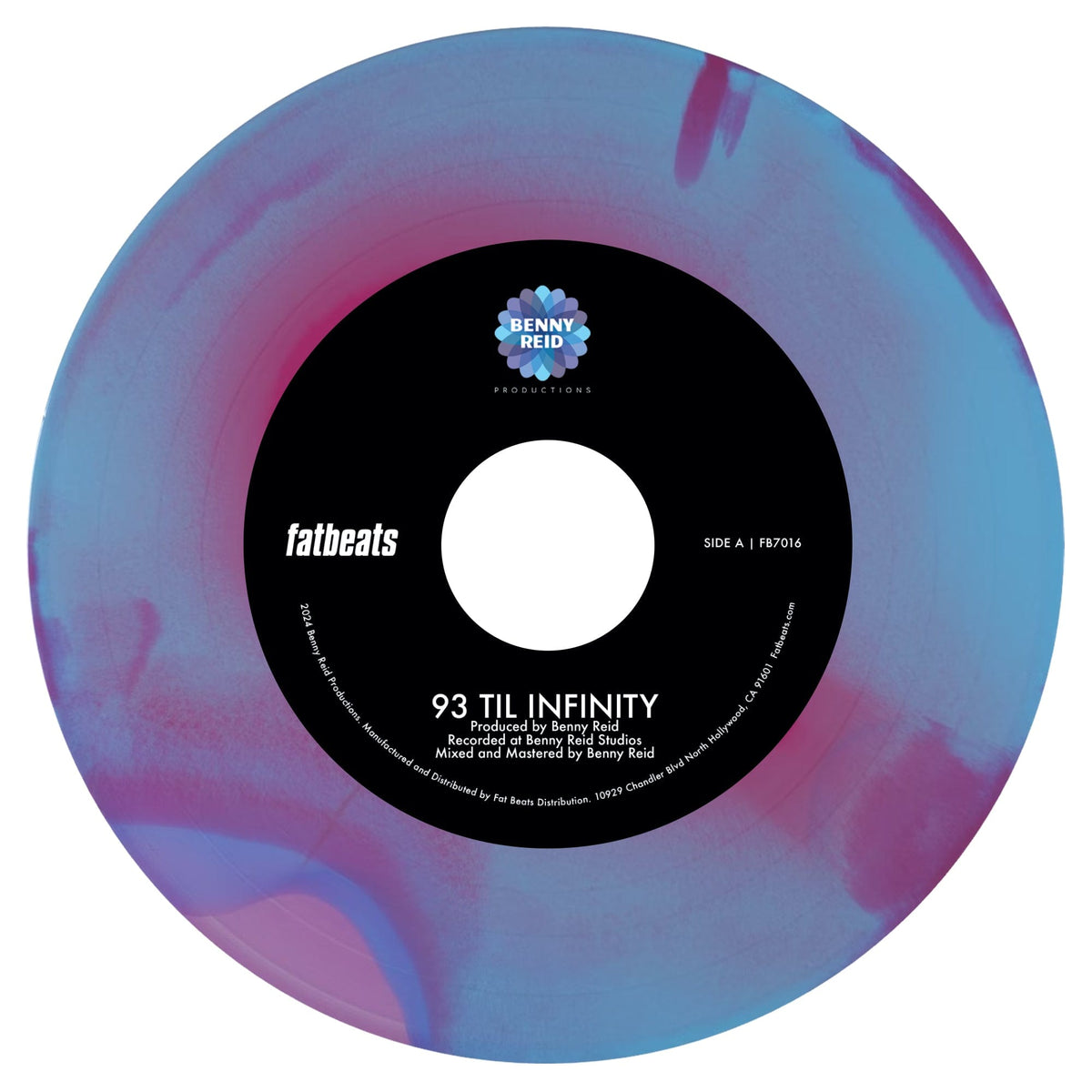 Benny Reid - 93 'Til Infinity b/w Day One (7" - Tri-Color Swirl Vinyl) Benny Reid Productions