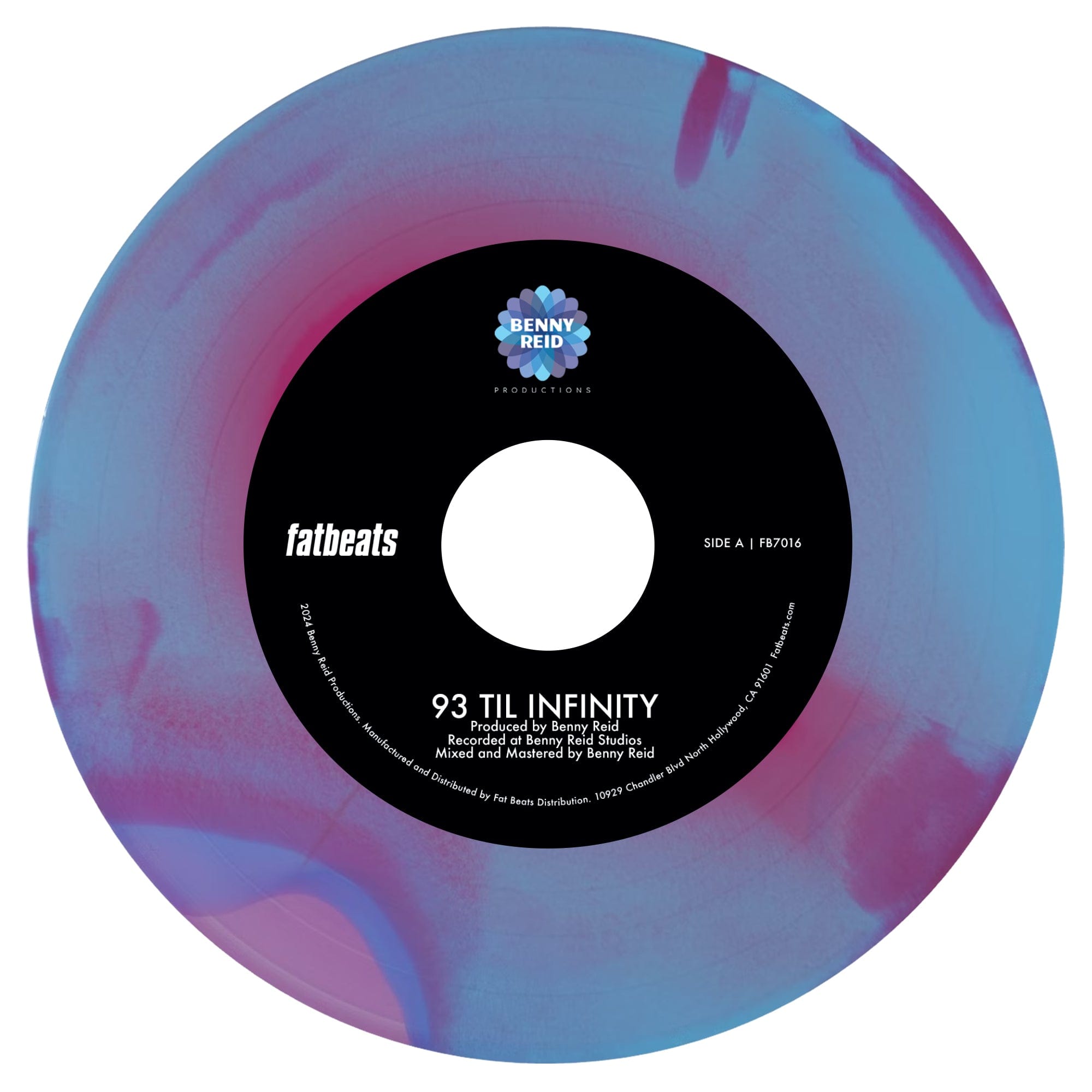 Benny Reid - 93 'Til Infinity b/w Day One (7" - Tri-Color Swirl Vinyl) Benny Reid Productions