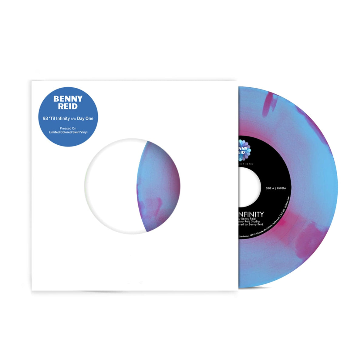 Benny Reid - 93 'Til Infinity b/w Day One (7" - Tri-Color Swirl Vinyl) Benny Reid Productions