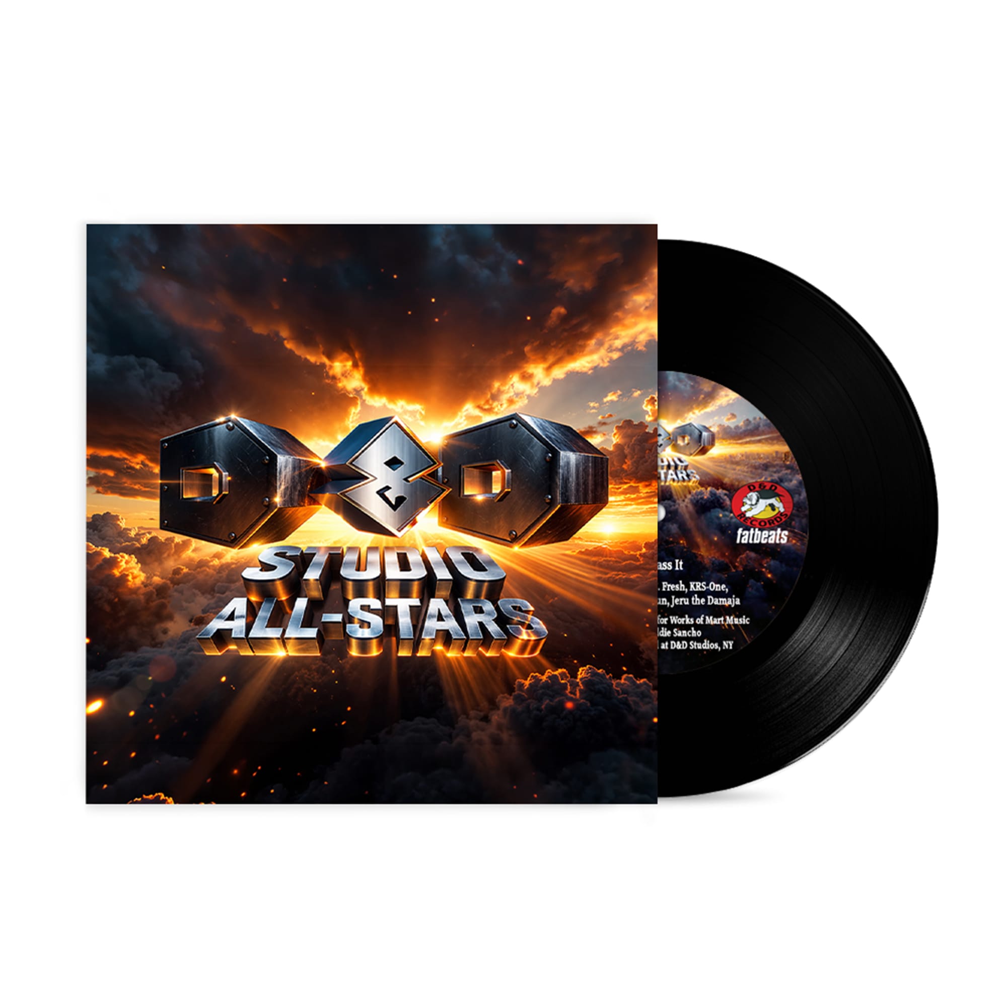 D&D All Stars - 1, 2 Pass It b/w 1, 2 Pass it (Remix) (7" - Classic Black Vinyl) D&D RECORDING
