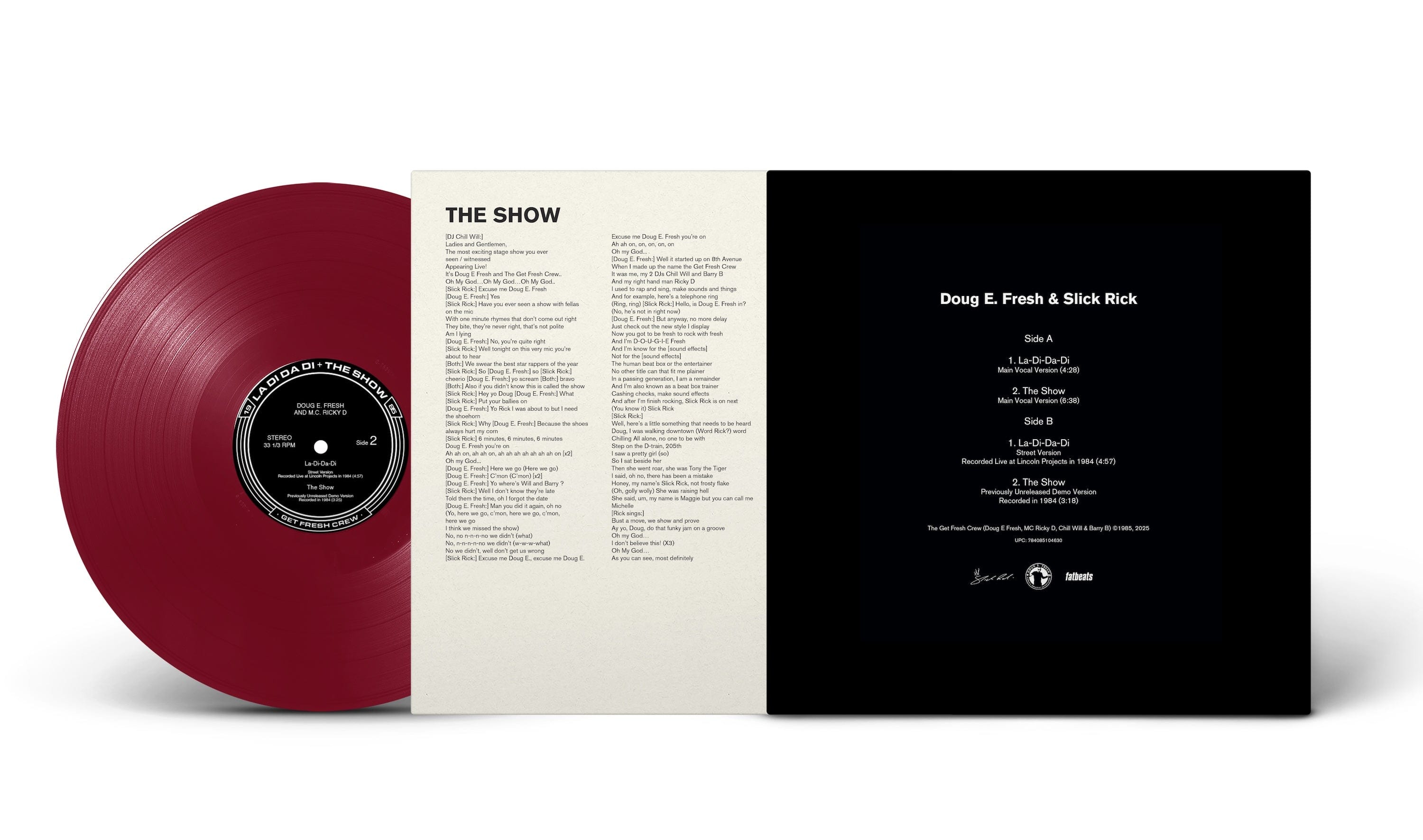 Doug E. Fresh & Slick Rick - La-Di-Da-Di / The Show (40th Anniversary) (12" - Ruby Red Vinyl) Def Entertainment