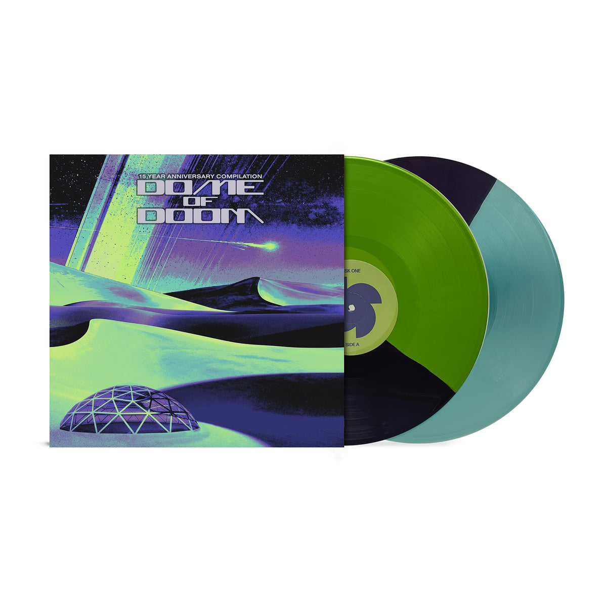 Various Artists - Dome of Doom Records 15 Year Anniversary Compilation (2xLP - Clear Purple/Sea-foam Green Vinyl) DOME OF DOOM
