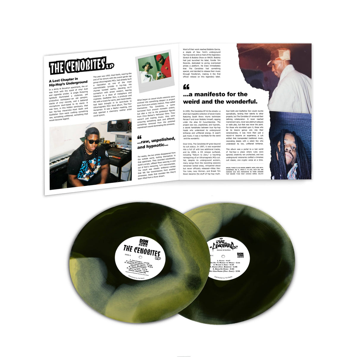 Kool Keith & Godfather Don - The Cenobites (2xLP - Green & Yellow Swirl Vinyl - Fat Beats Exclusive) Dontown Music
