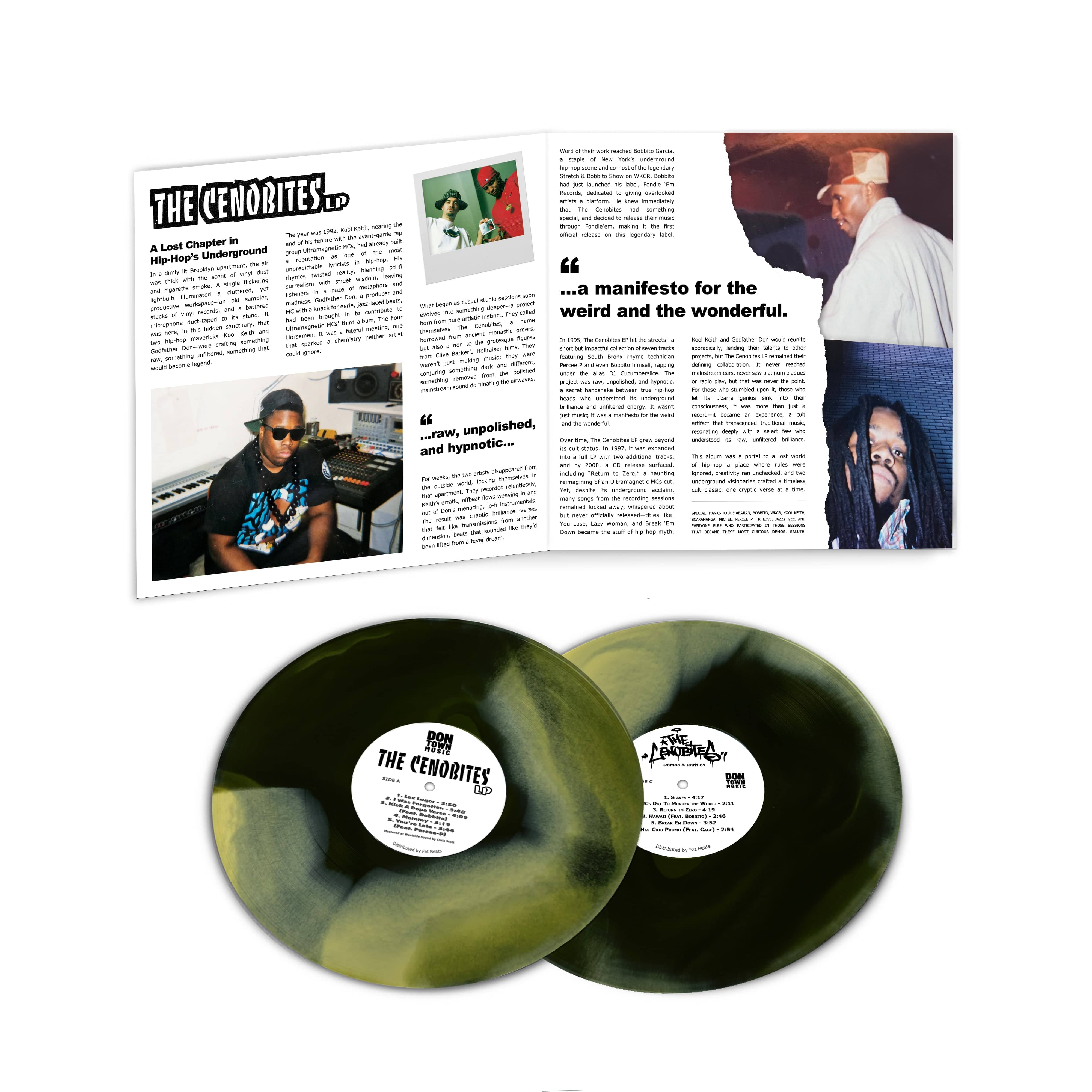 Kool Keith & Godfather Don - The Cenobites (2xLP - Green & Yellow Swirl Vinyl - Fat Beats Exclusive) Dontown Music