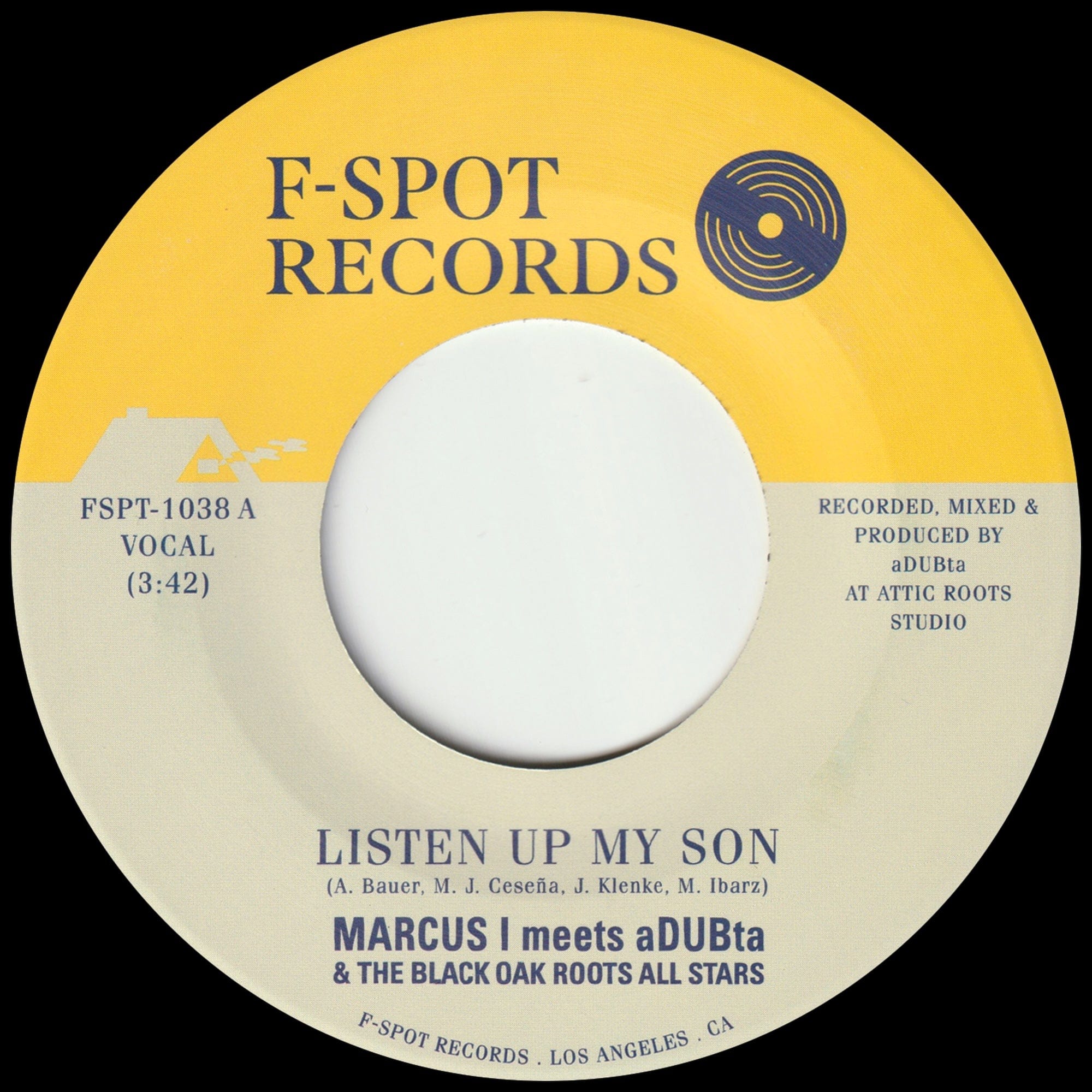Marcus I meets aDUBta - Listen Up My Son b/w Version (7") F-Spot Records