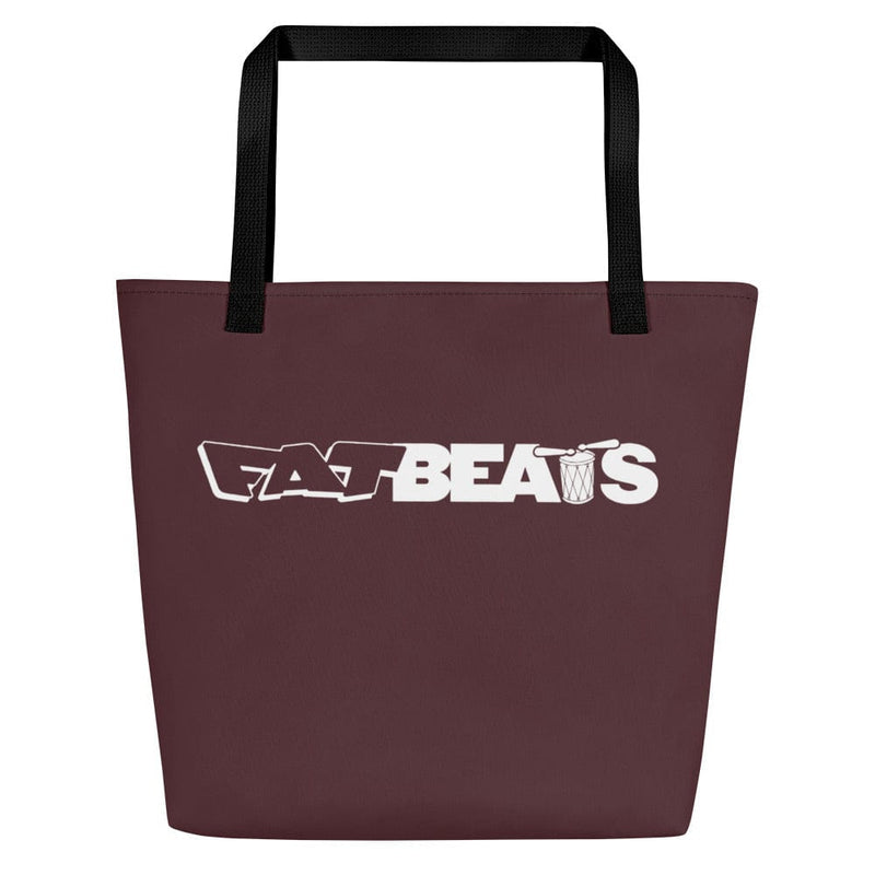 All-Over Print Large Tote Bag Black Fat Beats