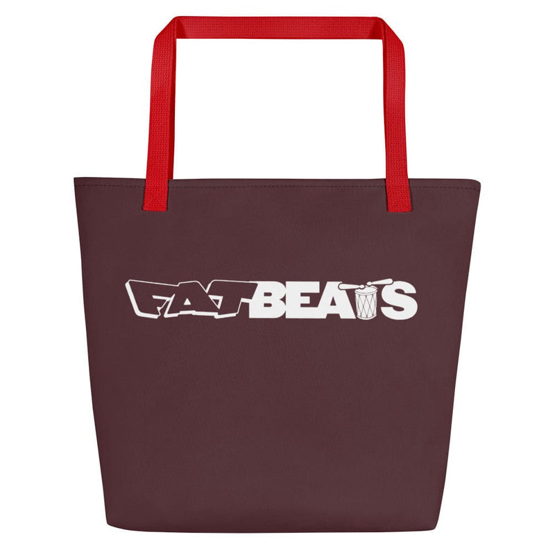 All-Over Print Large Tote Bag Red Fat Beats