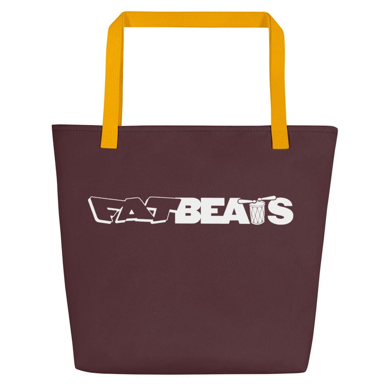 All-Over Print Large Tote Bag Yellow Fat Beats