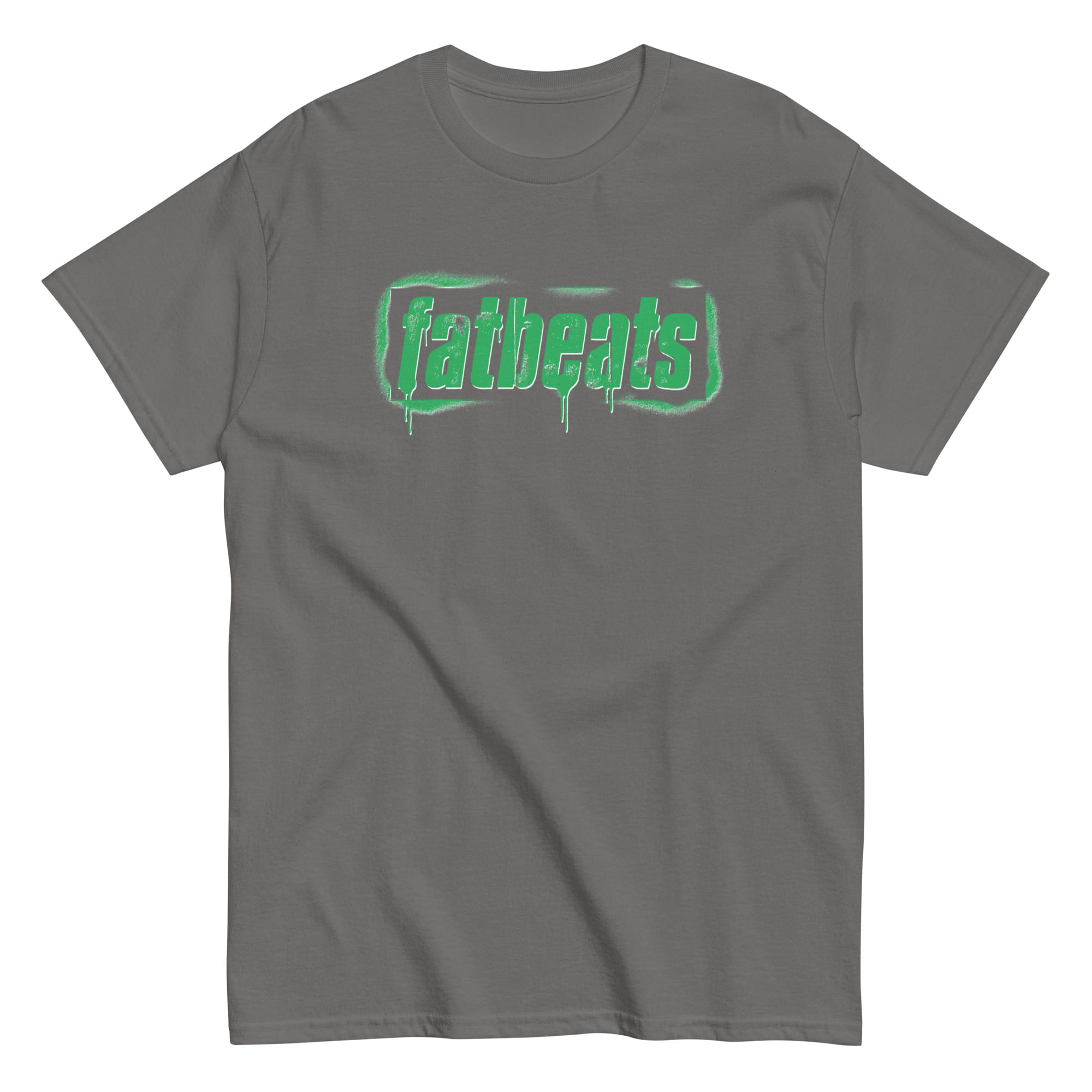 Fat Beats Stencil Tee Charcoal / S Fat Beats