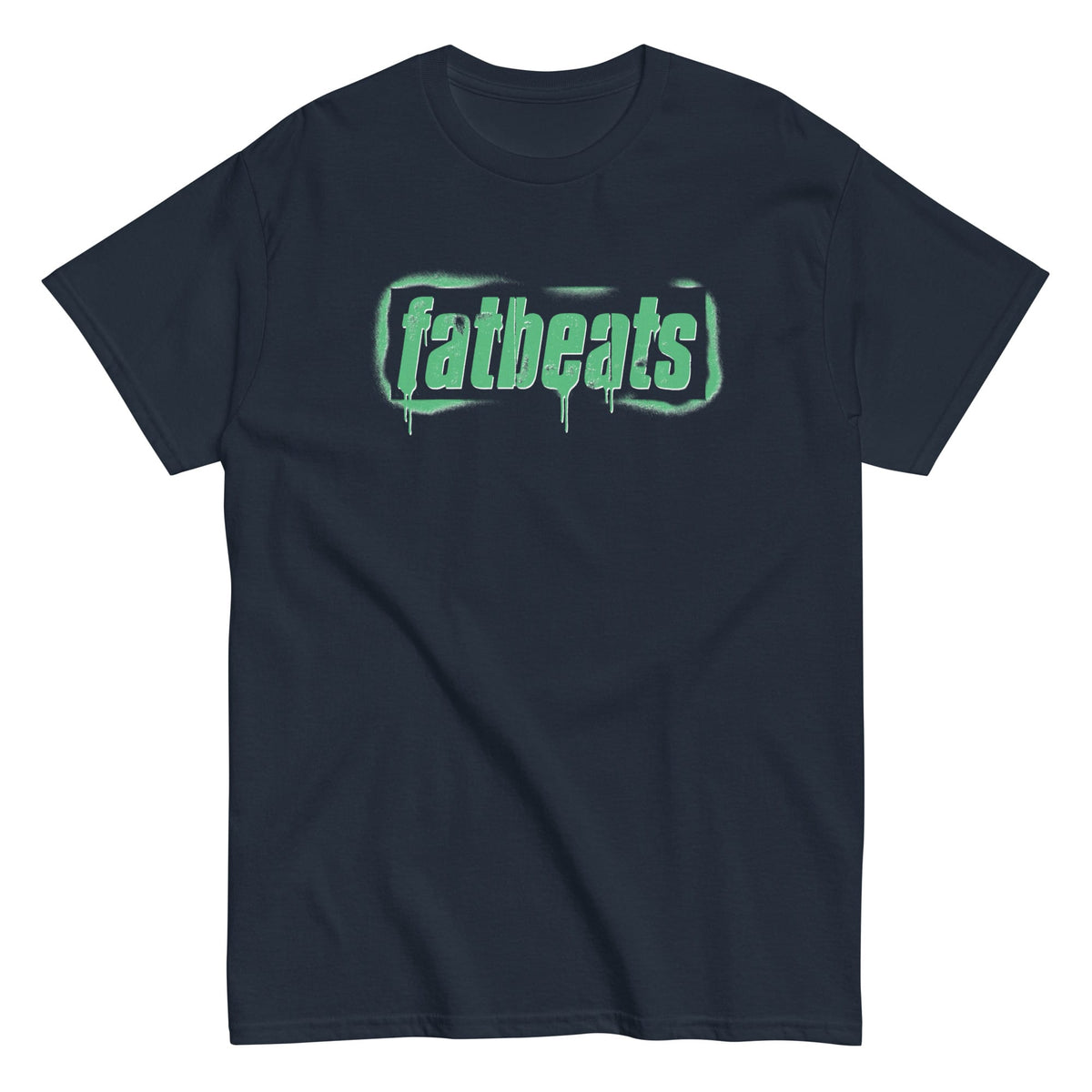 Fat Beats Stencil Tee Navy / S Fat Beats