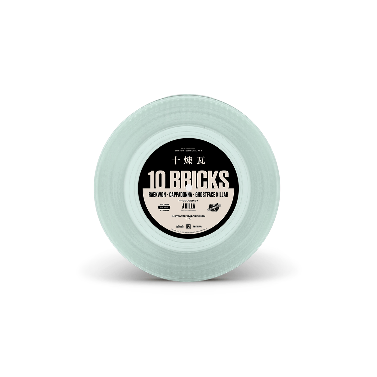 Raekwon - 10 Bricks (feat. Ghostface Killah & Cappadonna) (7" - Coke Bottle Clear Vinyl) FAT BEATS / ICE H20