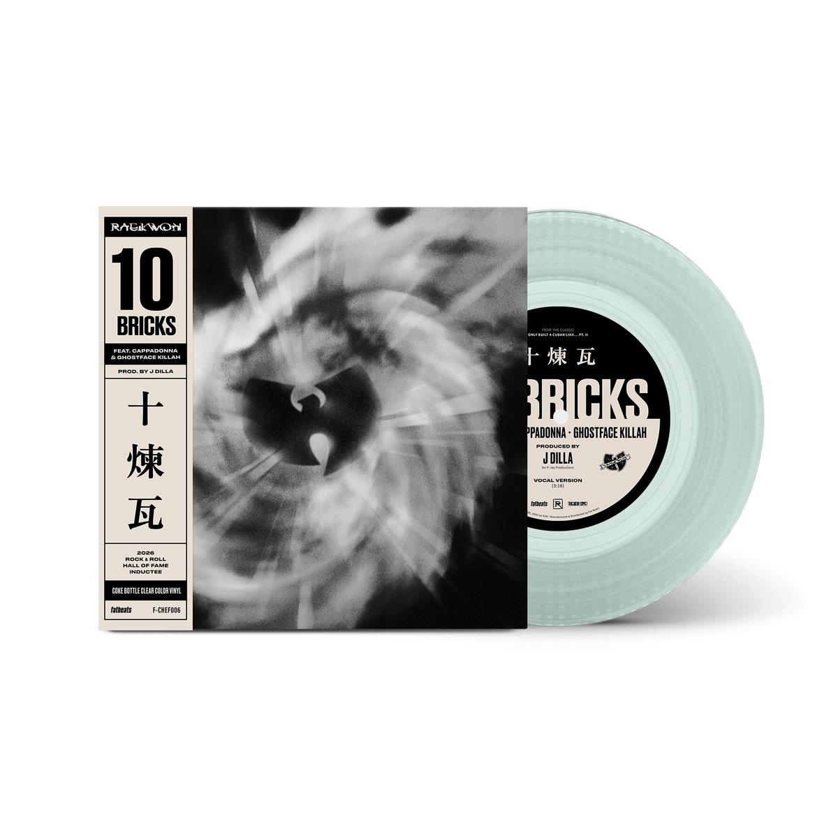 Raekwon - 10 Bricks (feat. Ghostface Killah & Cappadonna) (7" - Coke Bottle Clear Vinyl) FAT BEATS / ICE H20