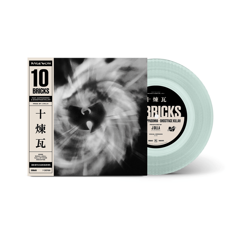 Raekwon - 10 Bricks (feat. Ghostface Killah & Cappadonna) (7" - Coke Bottle Clear Vinyl) FAT BEATS / ICE H20