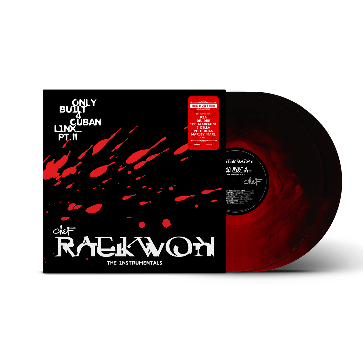 Raekwon - Only Built 4 Cuban Linx... Pt. II (THE INSTRUMENTALS) (2xLP - Blood On Chef's Apron Vinyl) Fat Beats / Ice H20