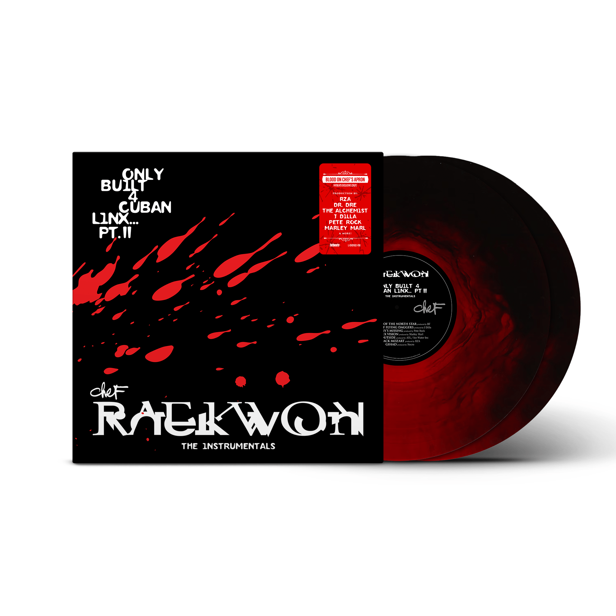 Raekwon - Only Built 4 Cuban Linx... Pt. II (THE INSTRUMENTALS) (2xLP - Blood On Chef's Apron Vinyl) Fat Beats / Ice H20