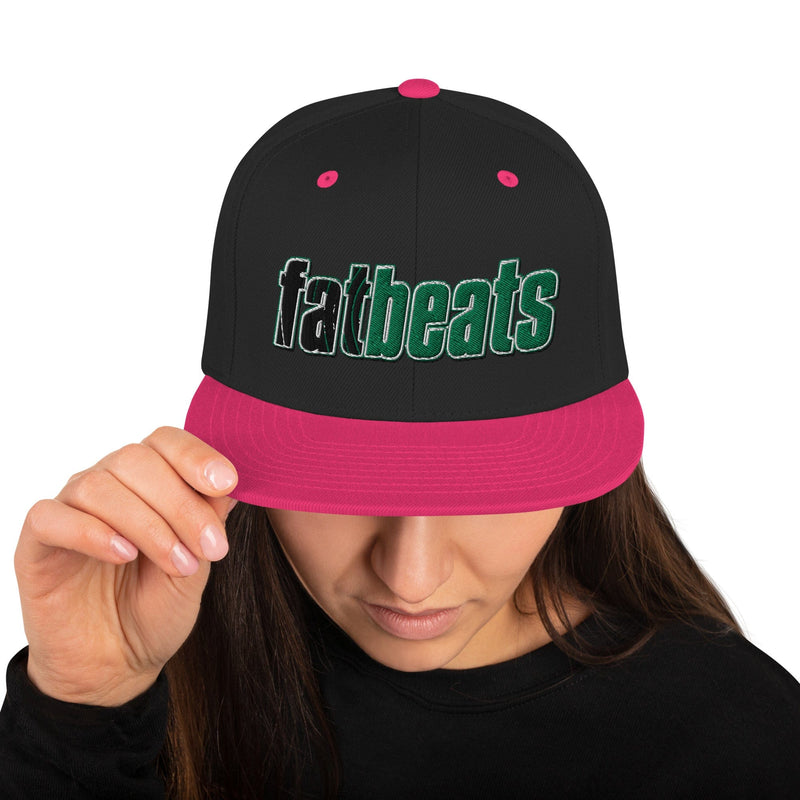 Snapback Hat Black/ Neon Pink Fat Beats