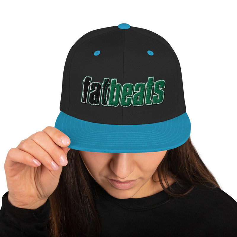 Snapback Hat Black/ Teal Fat Beats