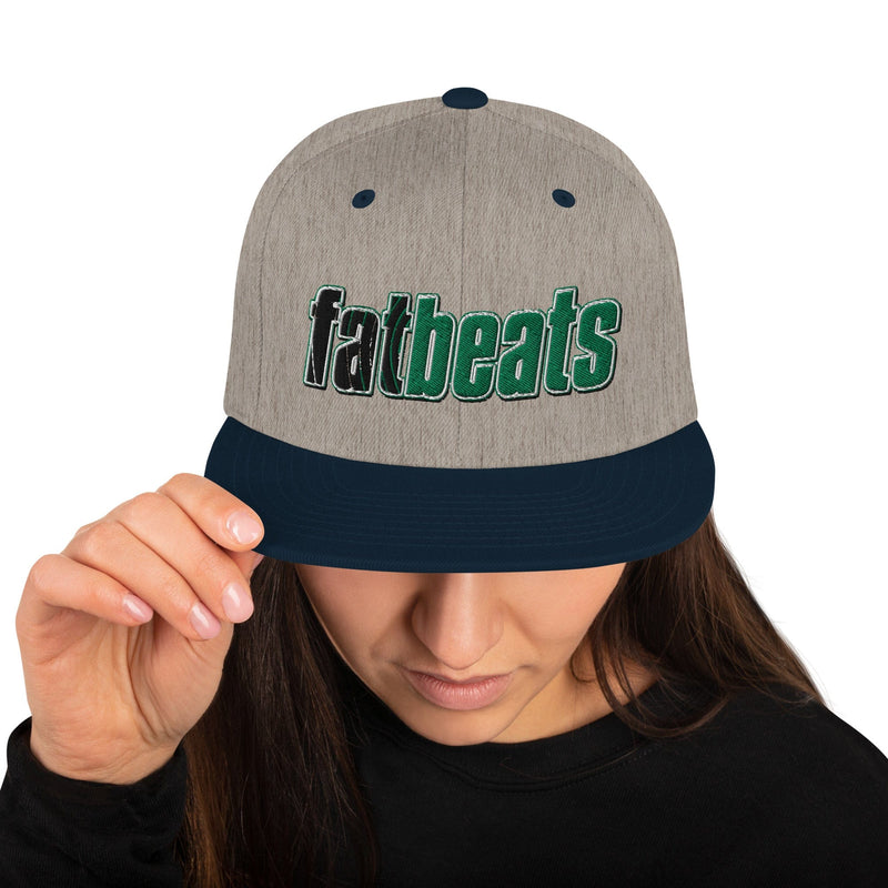 Snapback Hat Heather Grey/ Navy Fat Beats
