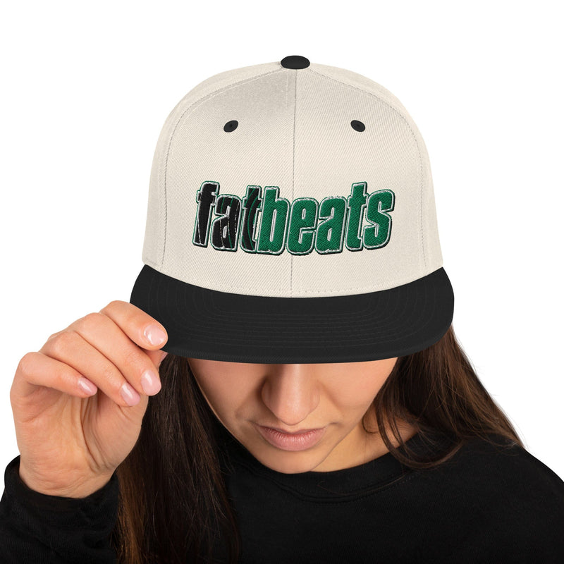 Snapback Hat Natural/ Black Fat Beats
