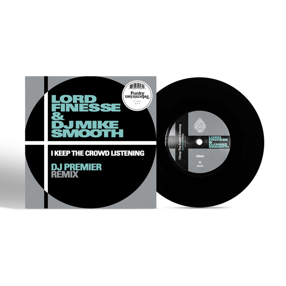 Lord Finesse – I Keep The Crowd Listening (DJ Premier Remix) (7” Single - Classic Black Vinyl) Funky Technician