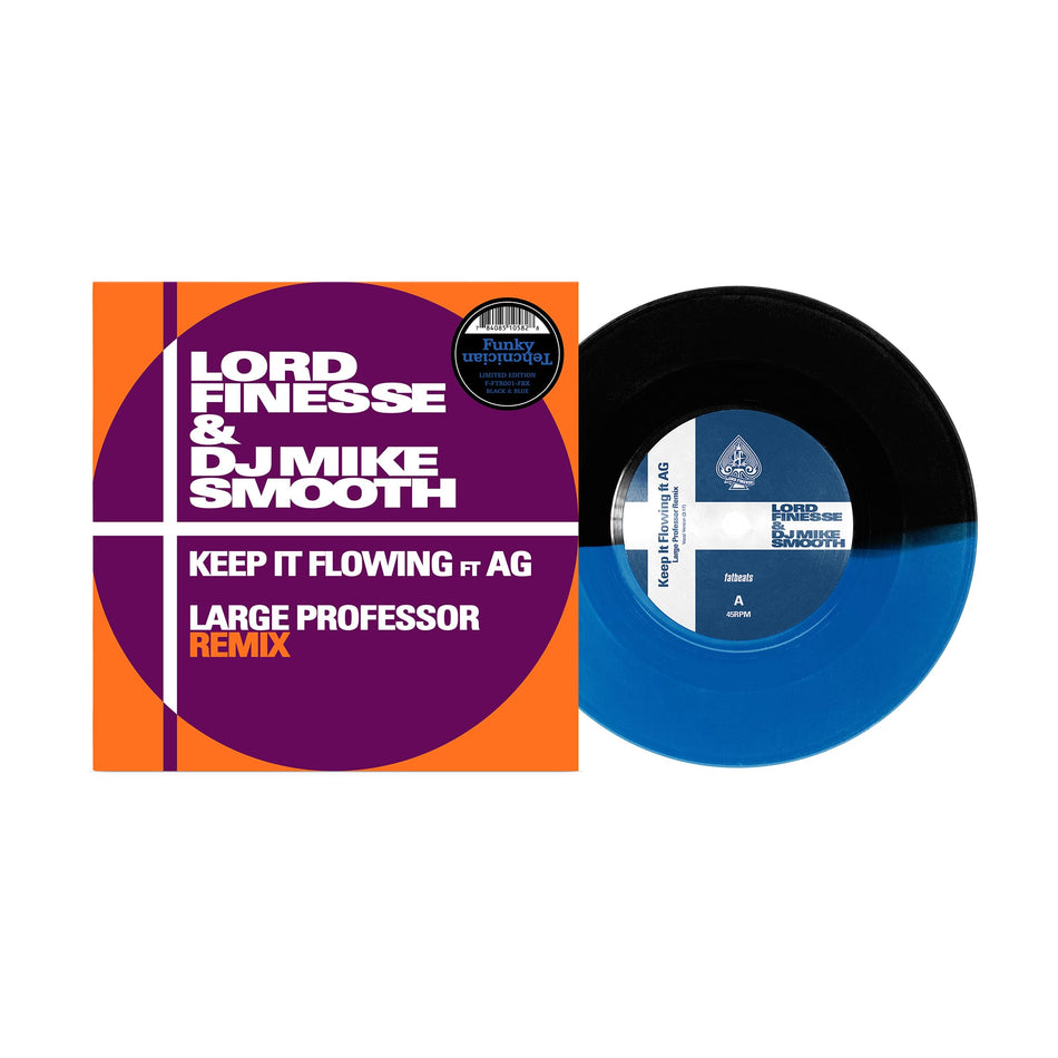 Lord Finesse - Keep It Flowing ft. A.G. (Large Professor Remix) (7" - Half Blue, Half Black Vinyl) Funky Technician