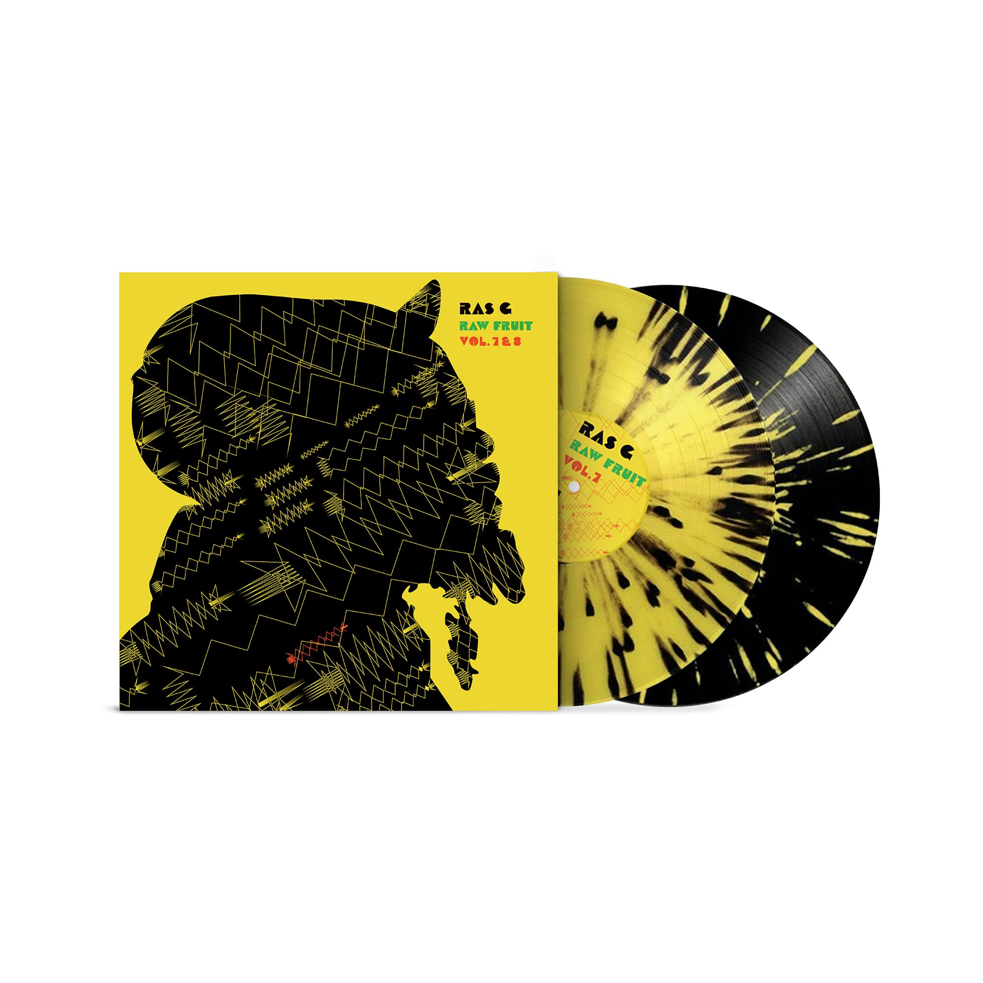 RAS G - Raw Fruit Vol. 7 & 8 (2xLP - Yellowjacket Fleck Splatter
