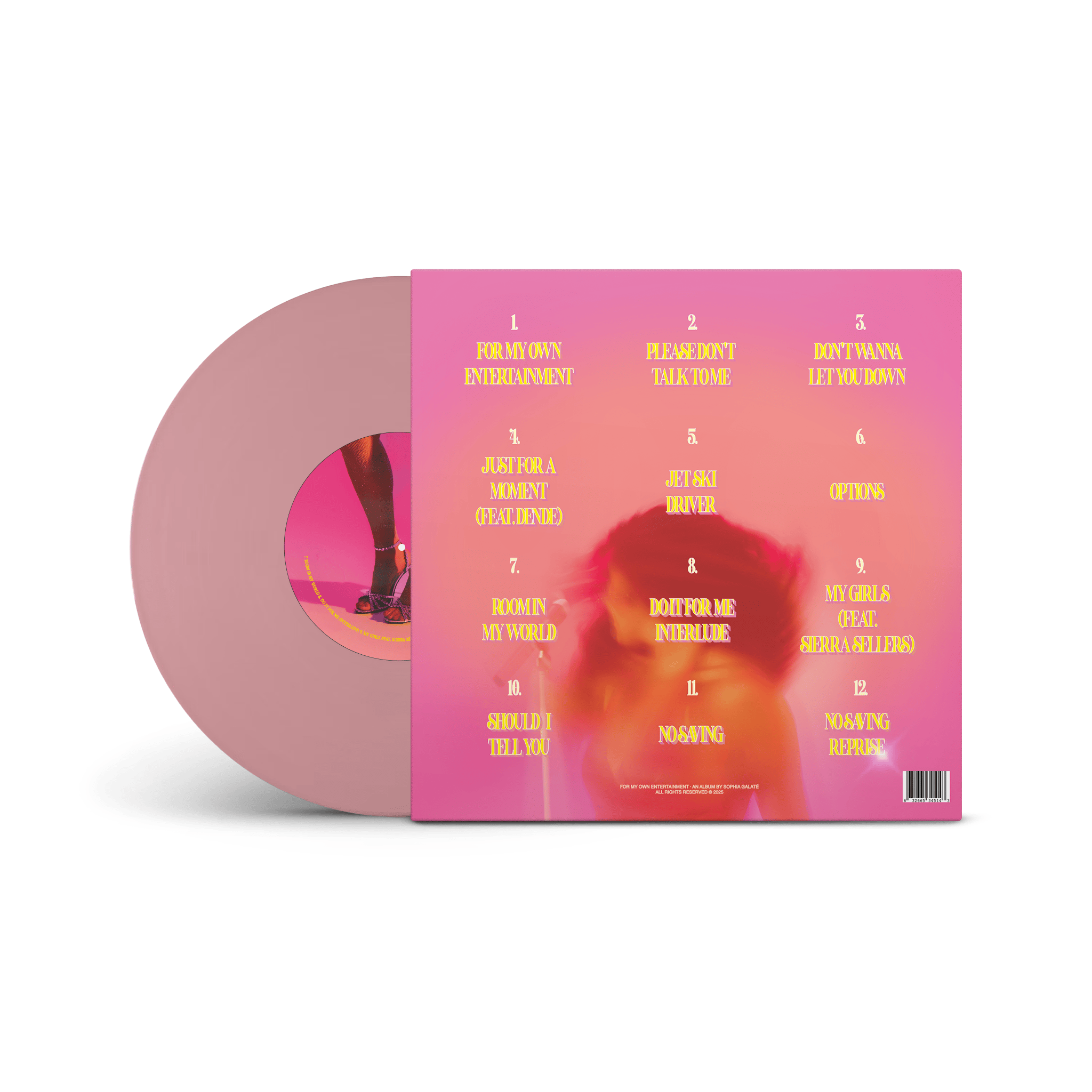 Sophia Galaté - For My Own Entertainment (LP - Opaque Baby Pink Vinyl) Handwritten Records