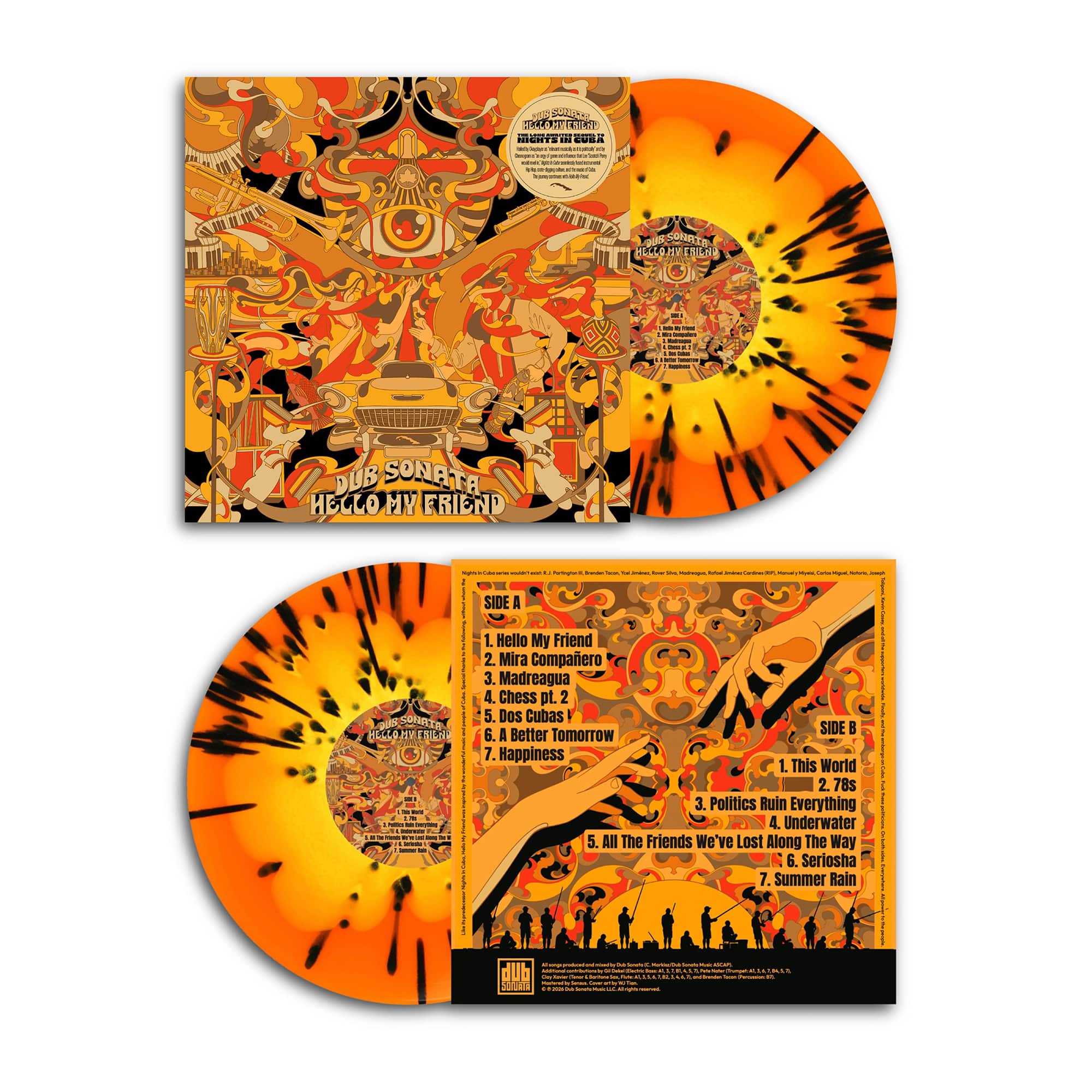 Dub Sonata - Hello My Friend (LP - Orange, Yellow & Black Splatter Vinyl) HIGHER THAN MOST