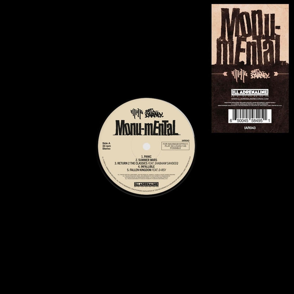 uMaNg & B.B.Z Darney - Monu-mEnTaL (LP) Ill Adrenaline Records