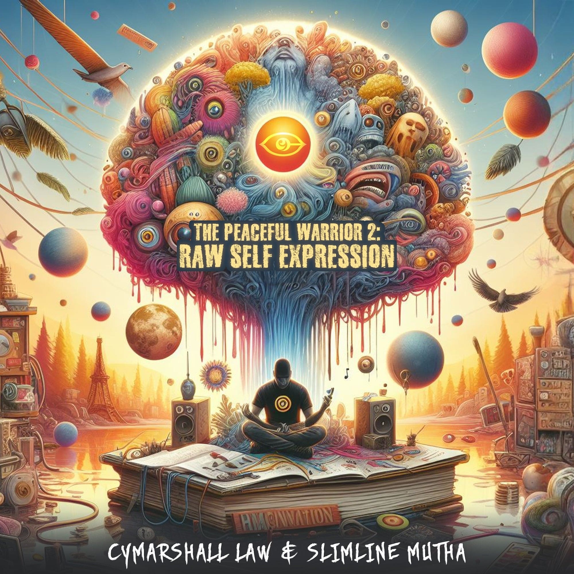 Cymarshall Law & Slimline Mutha - The Peaceful Warrior 2: Raw Self Expression (LP, CD, Cassette) Javotti Media