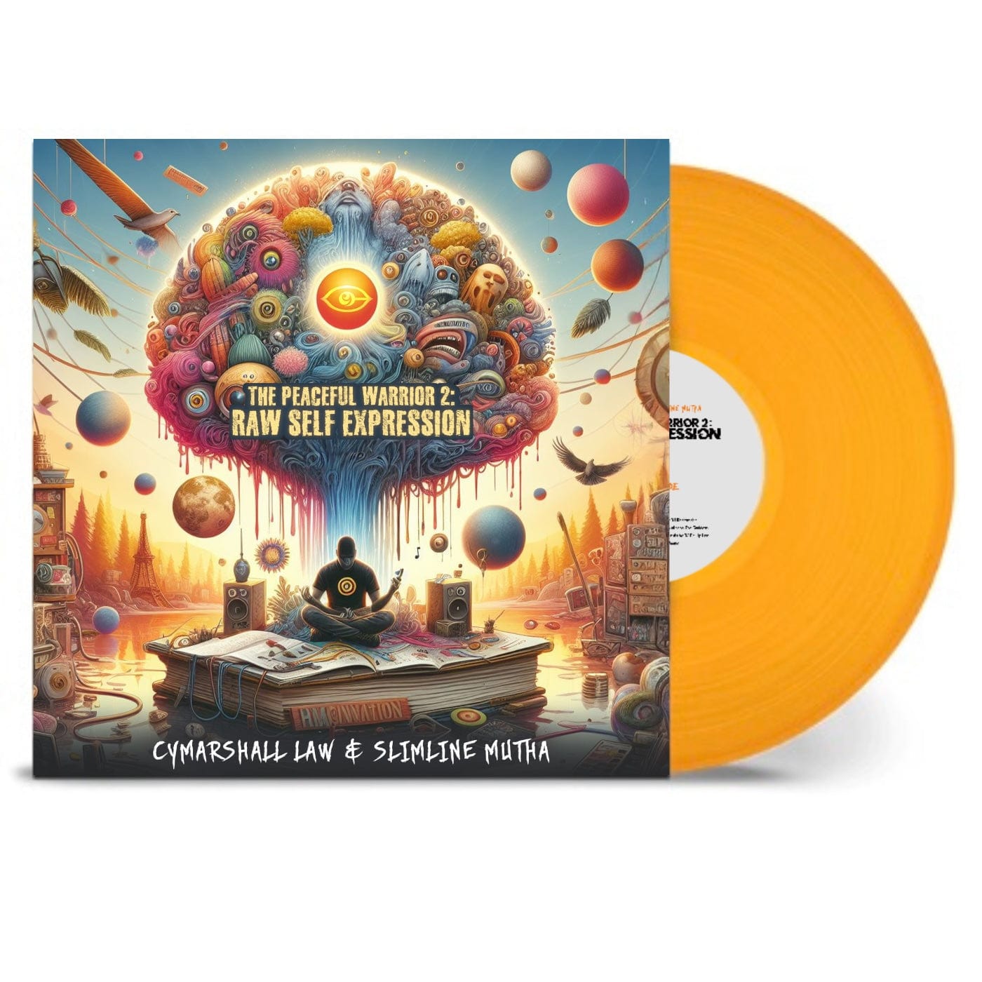 Cymarshall Law & Slimline Mutha - The Peaceful Warrior 2: Raw Self Expression (LP, CD, Cassette) LP Javotti Media