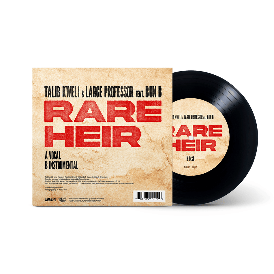 Talib Kweli, Large Professor feat. Bun B - Rare Heir (7" - Black Vinyl) JAVOTTI MEDIA
