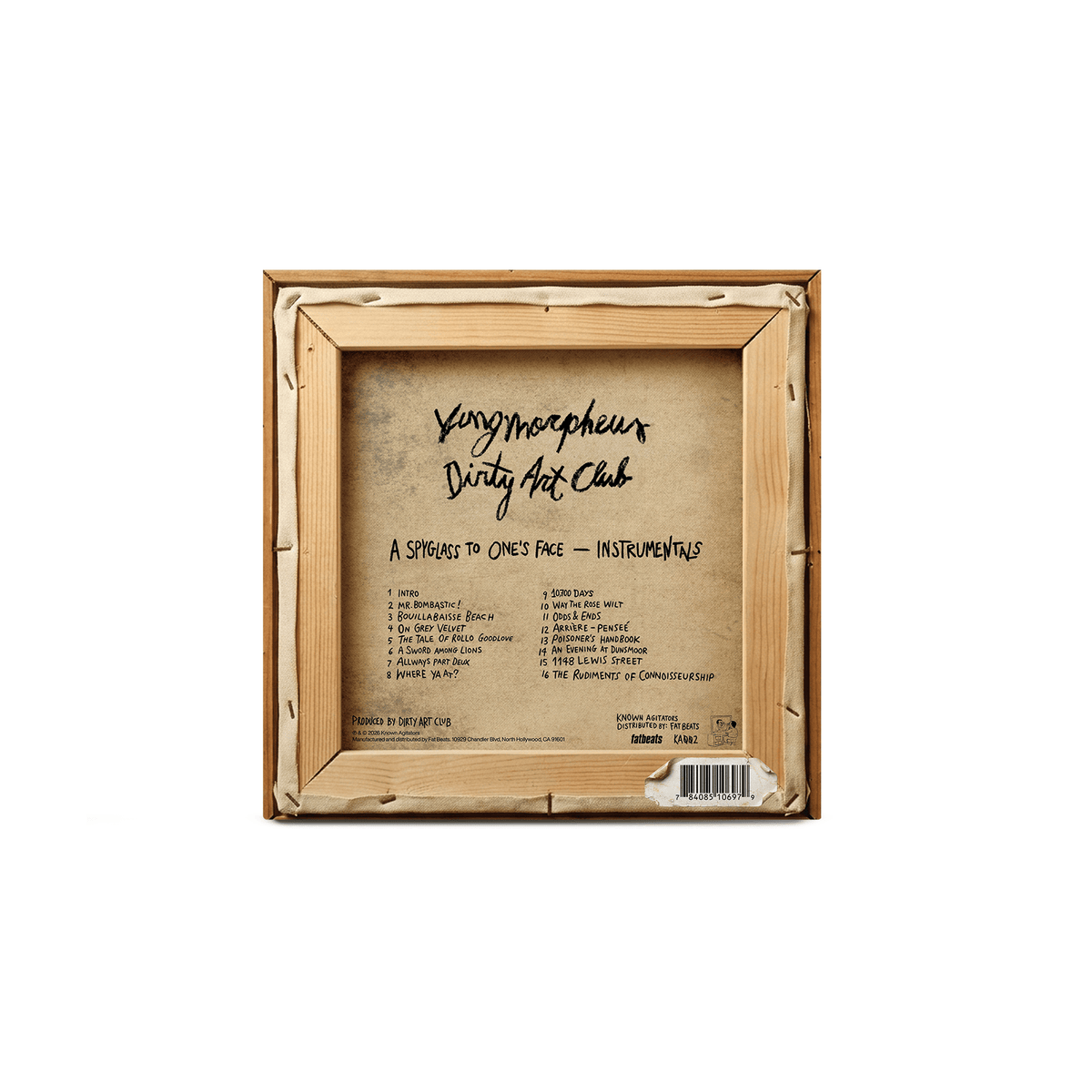 Dirty Art Club & YUNGMORPHEUS - A Spyglass To One's Face (Instrumentals) (LP - Coke Bottle Clear Vinyl) KNOWN AGITATORS