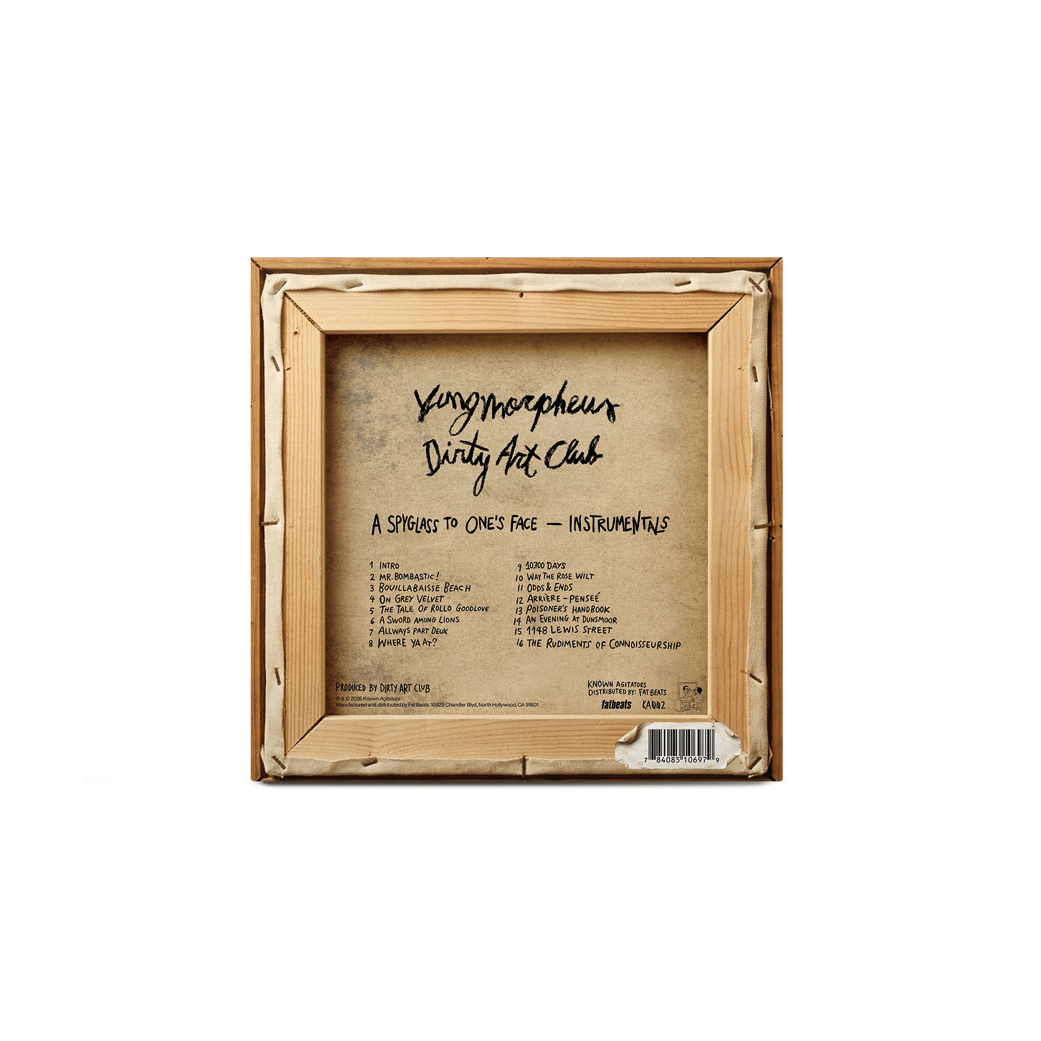 Dirty Art Club & YUNGMORPHEUS - A Spyglass To One's Face (Instrumentals) (LP - Coke Bottle Clear Vinyl) KNOWN AGITATORS