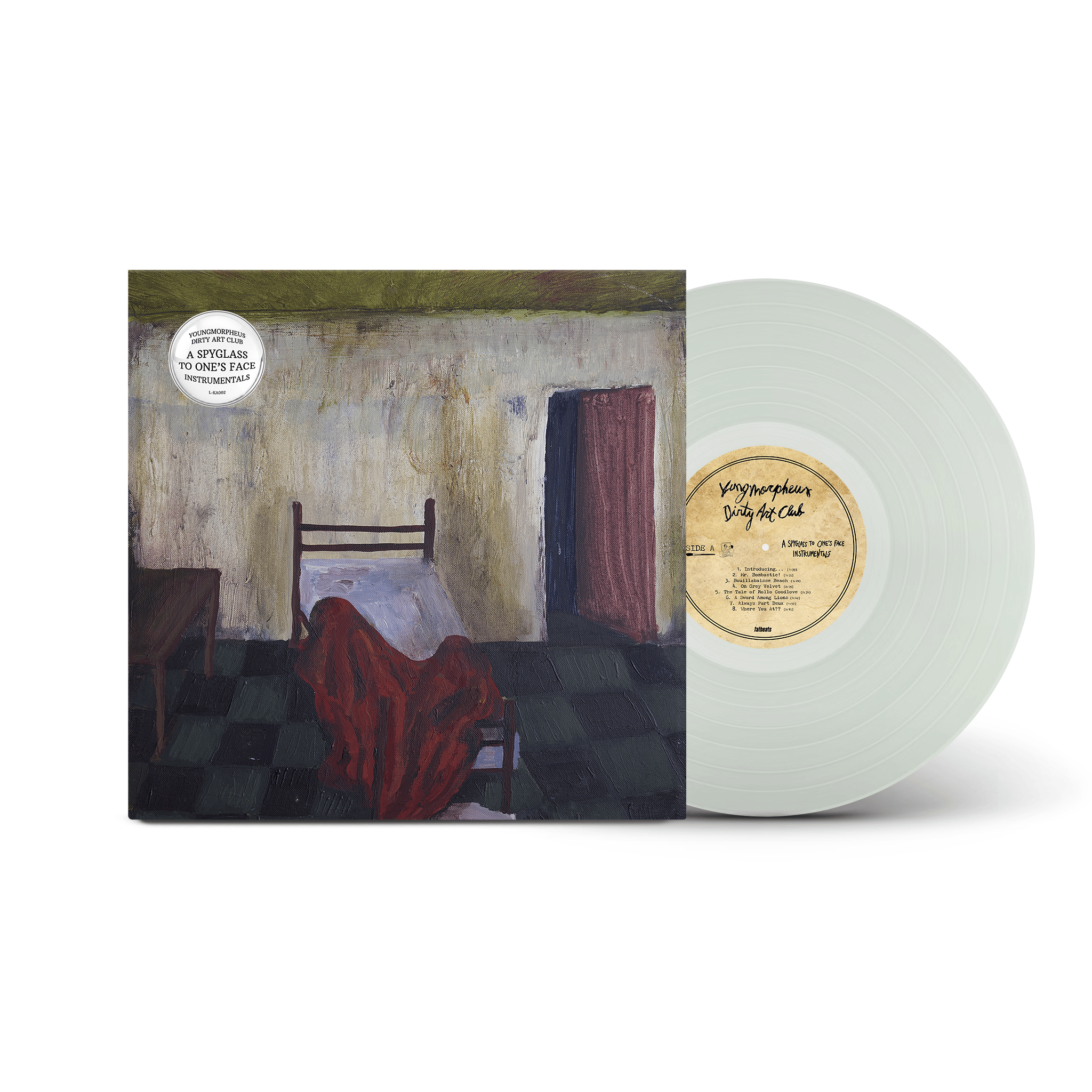 Dirty Art Club & YUNGMORPHEUS - A Spyglass To One's Face (Instrumentals) (LP - Coke Bottle Clear Vinyl) KNOWN AGITATORS