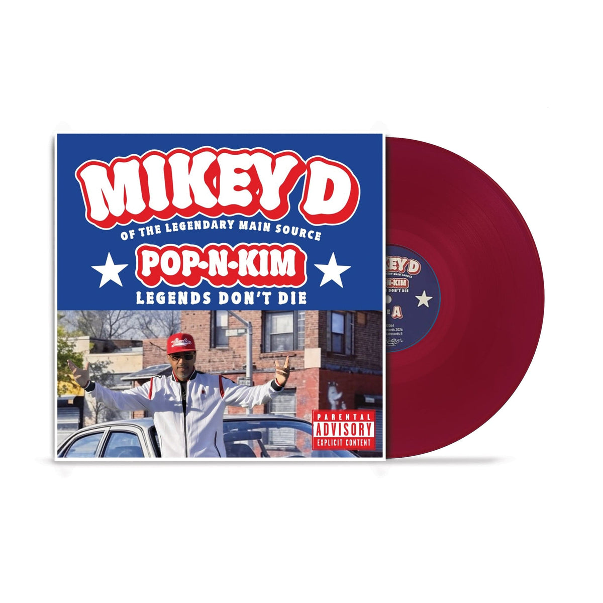 Mikey D - POP-N-KIM (Legends Don't Die) (LP - Red Vinyl) Kool Kat Records