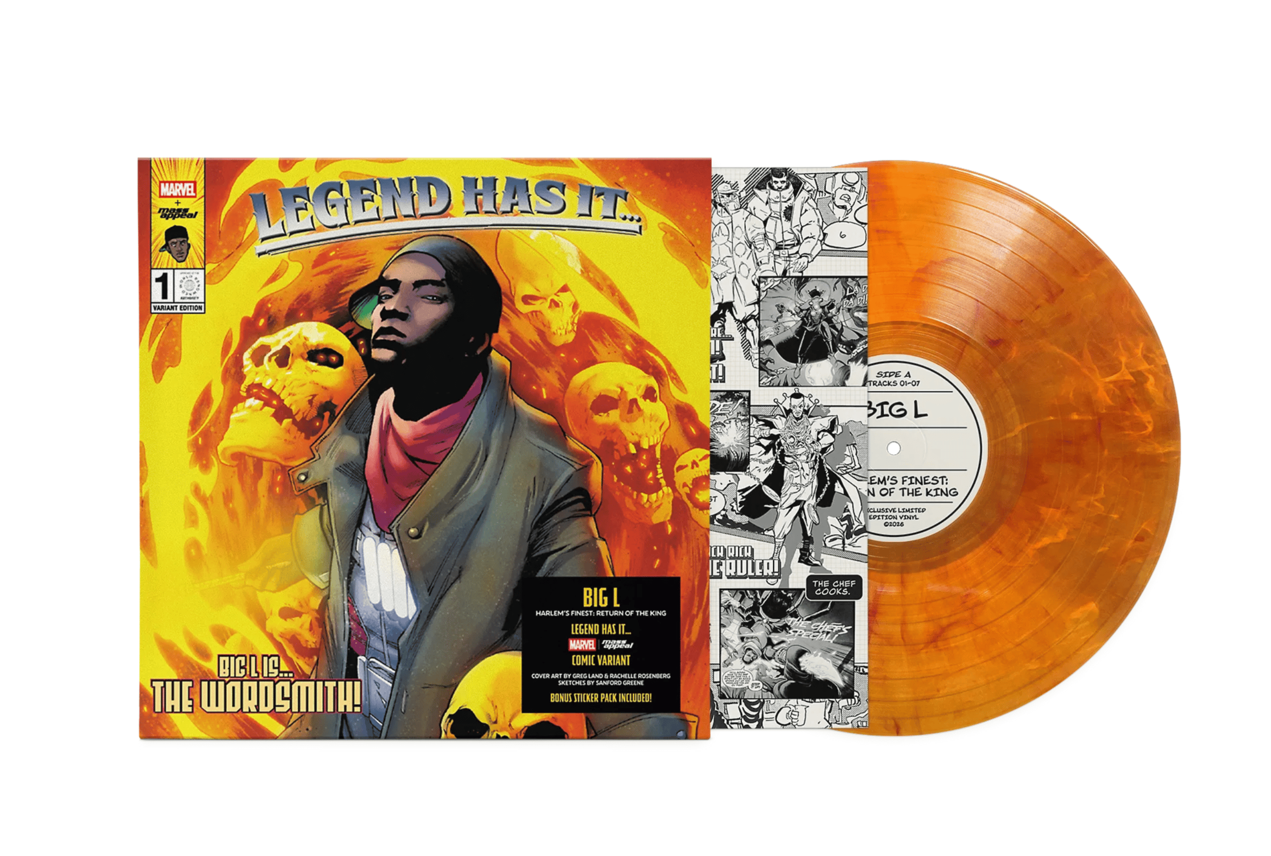 Big L - Harlem’s Finest: Return Of The King Marvel Edition (LP - Orange and Red Swirl Vinyl) Mass Appeal