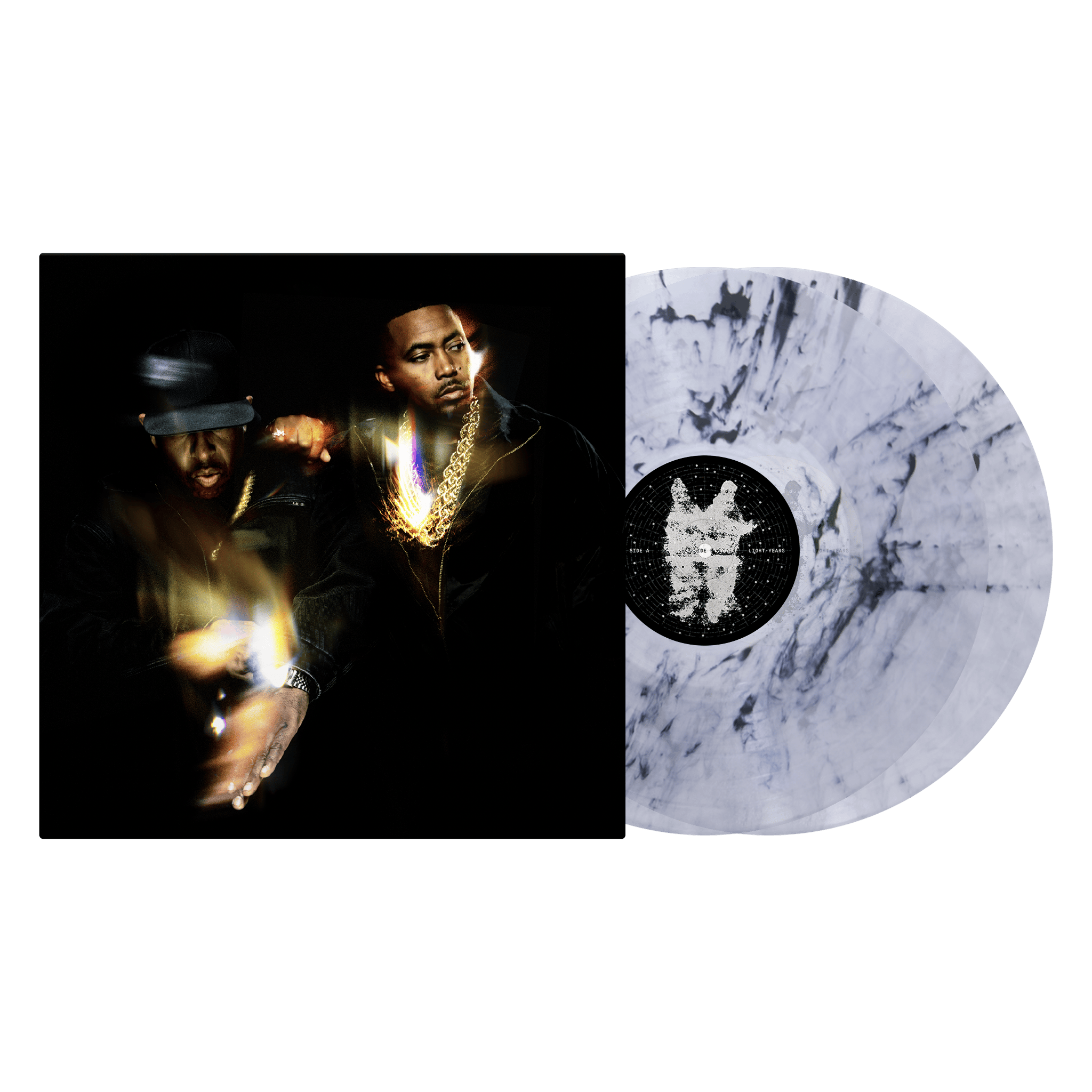 Nas x DJ Premier - Light-Years (2xLP - Clear w/ Black Swirl Vinyl
