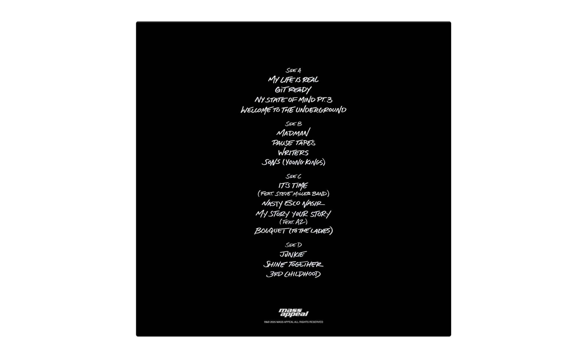 Nas x DJ Premier - Light-Years (2xLP - Clear w/ Black Swirl Vinyl) Mass Appeal