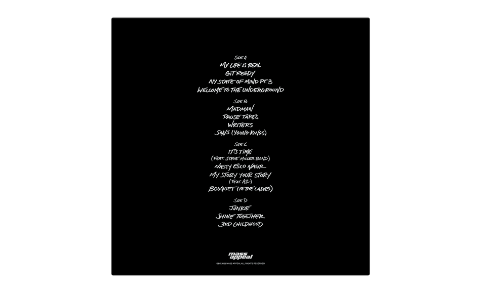 Nas x DJ Premier - Light-Years (2xLP - Clear w/ Black Swirl Vinyl) Mass Appeal