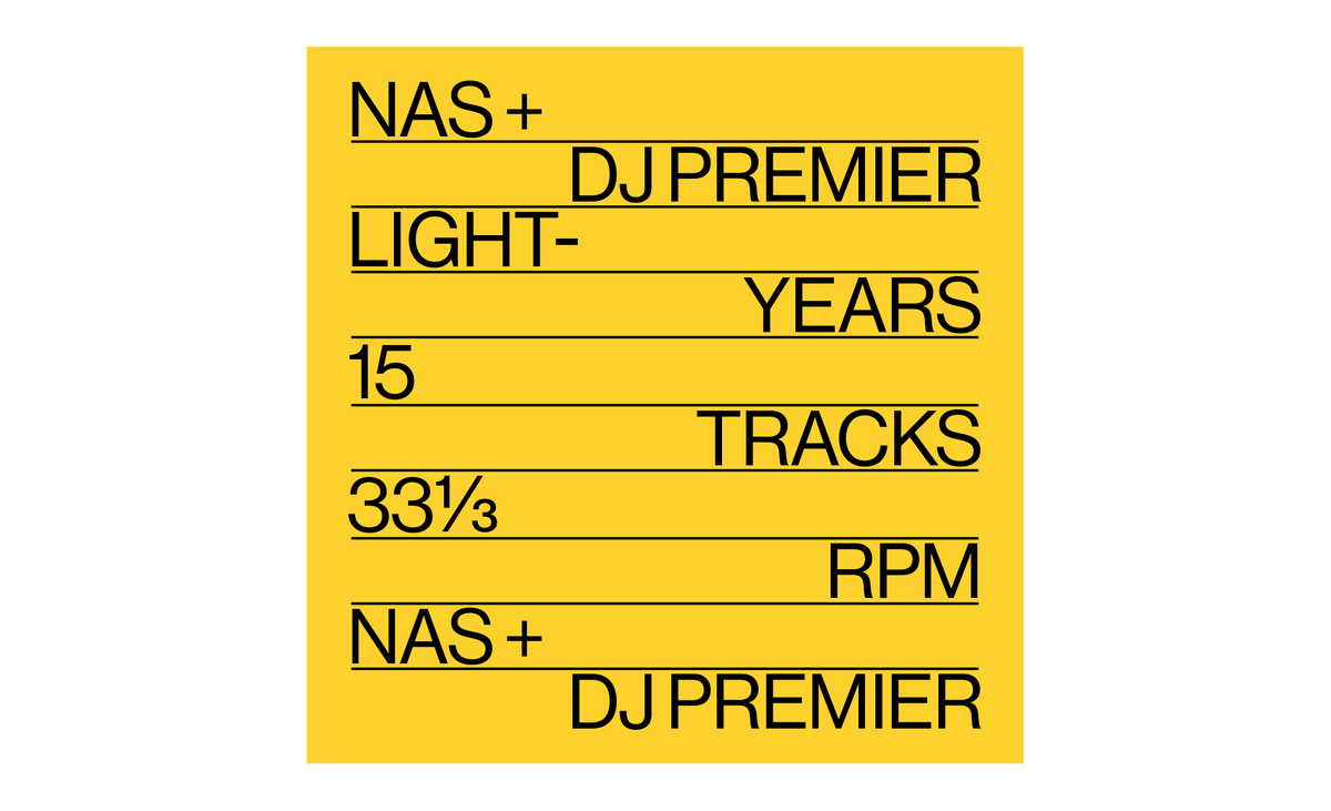 Nas x DJ Premier - Light-Years (2xLP - Clear w/ Black Swirl Vinyl) Mass Appeal