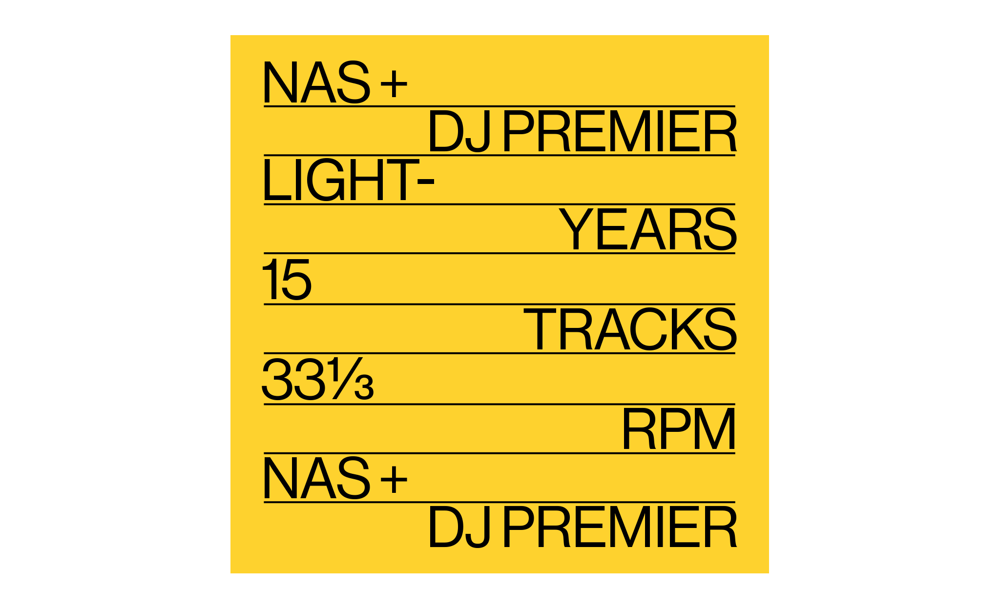 Nas x DJ Premier - Light-Years (2xLP - Clear w/ Black Swirl Vinyl) Mass Appeal