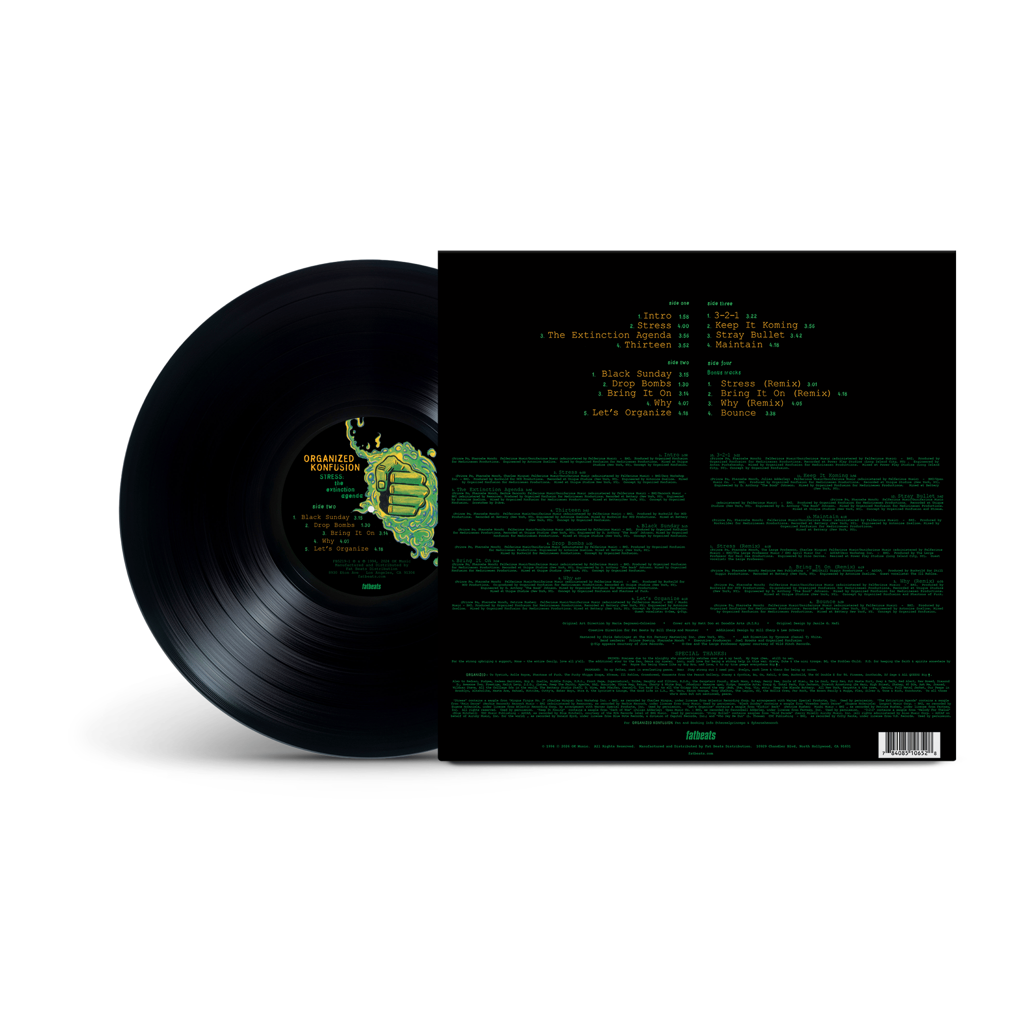 Organized Konfusion - Stress: The Extinction Agenda (2xLP - Classic Black Vinyl) OK Records