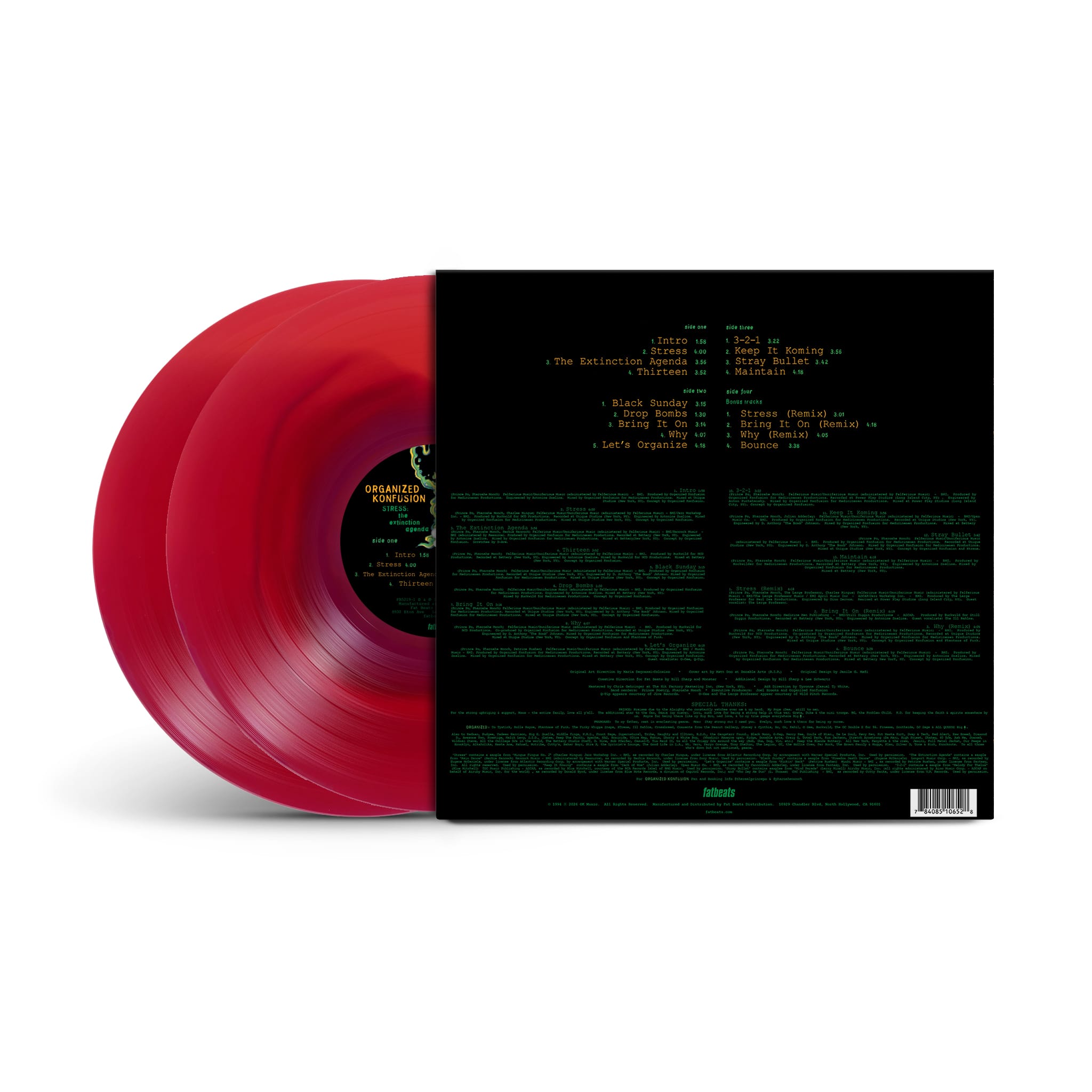 Organized Konfusion - Stress: The Extinction Agenda (2xLP - Red Scarlet Vinyl) OK Records