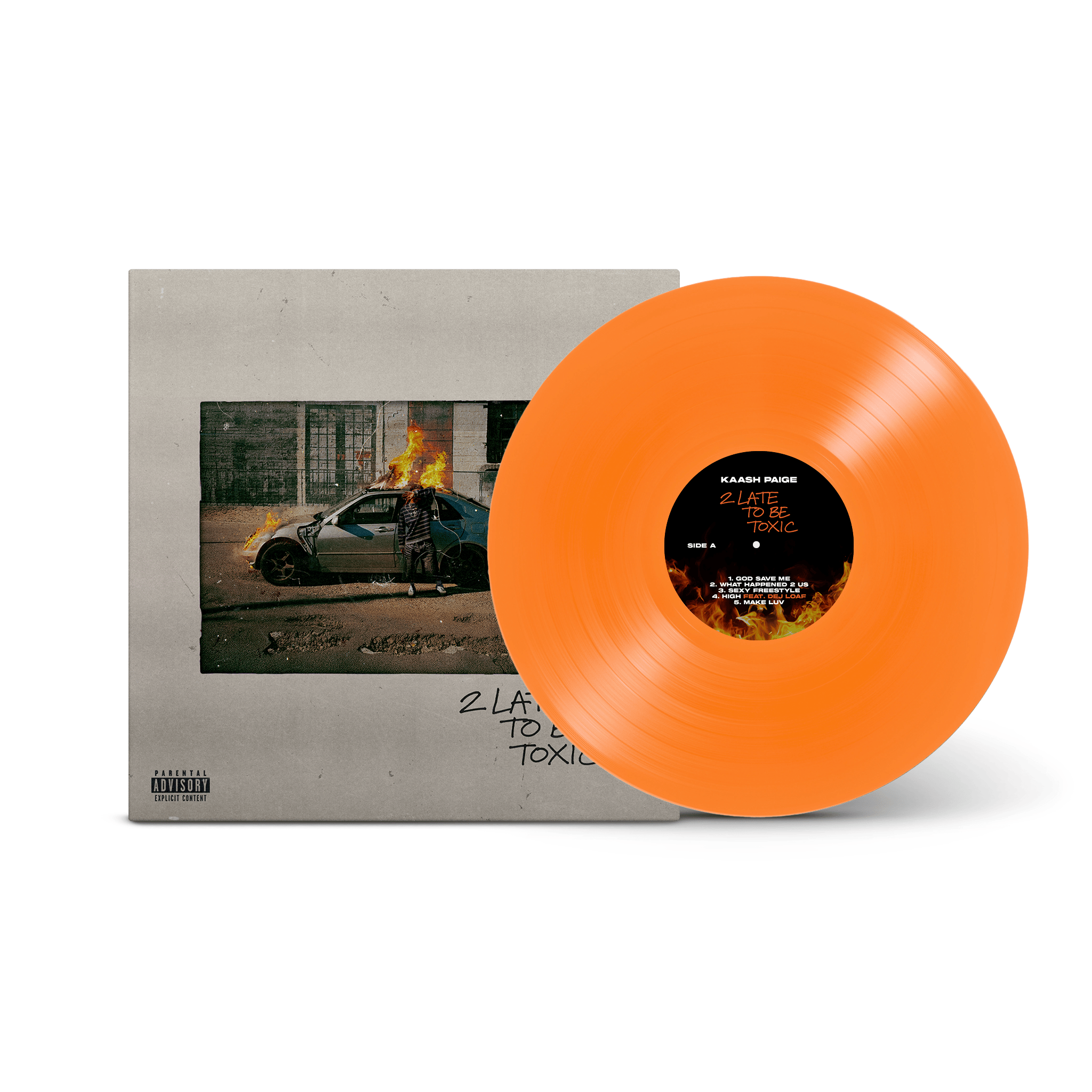 Kaash Paige - 2 Late To Be Toxic (LP - Translucent Orange Crush Vinyl) Rostrum Records