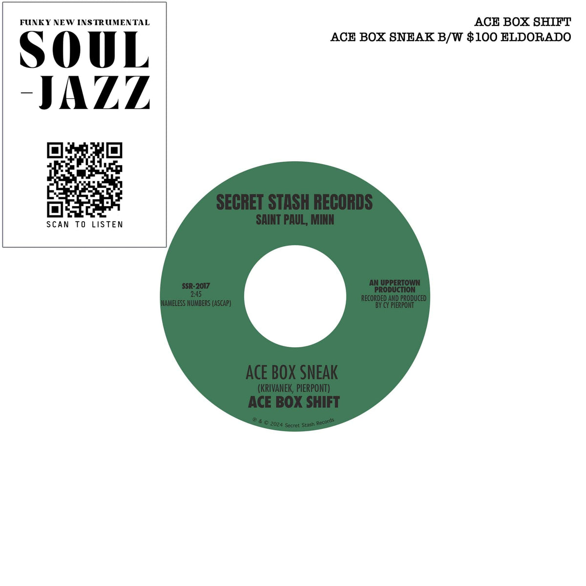 Ace Box Shift - Ace Box Sneak b/w $100 Eldorado (7") Secret Stash Records