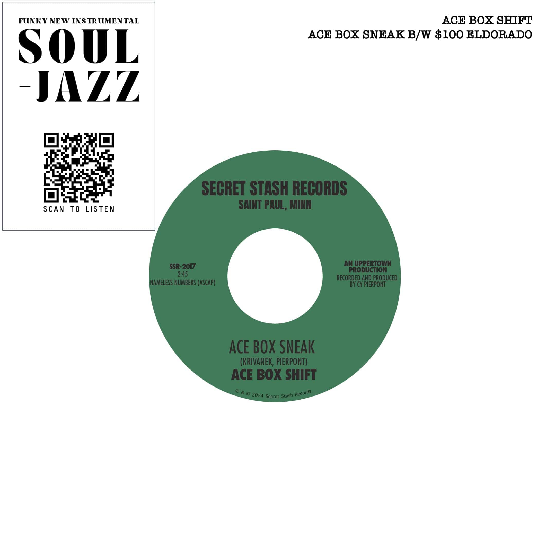Ace Box Shift - Ace Box Sneak b/w $100 Eldorado (7") Secret Stash Records