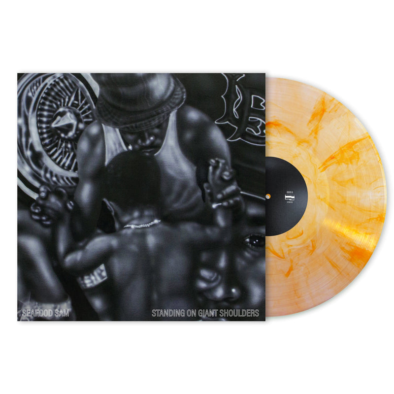 Seafood Sam - Standing on Giant Shoulders (LP - Cream & Orange Splatter Vinyl - Fat Beats Exclusive) Secretly Distribution
