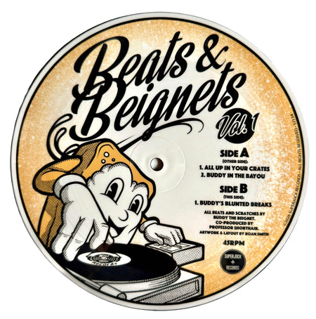 Buddy The Beignet - Beats & Beignets Vol. 1 (7" - Picture Disc Vinyl) SUPERJOCK RECORDS
